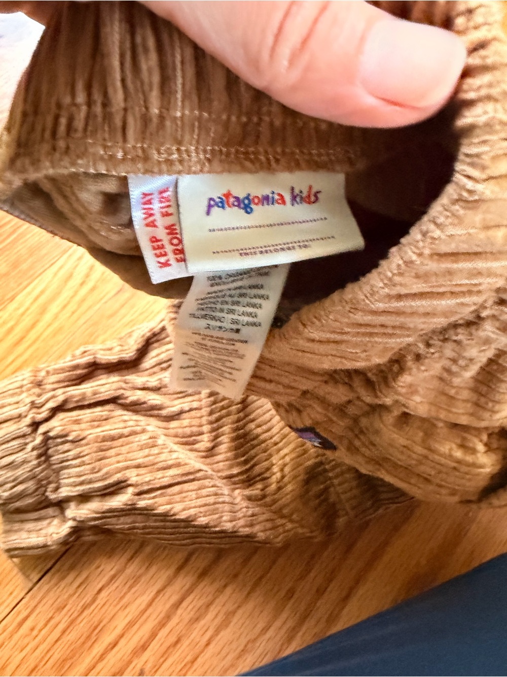 Patagonia Kids Corduroy Joggers in Tan - Picture 4 of 4